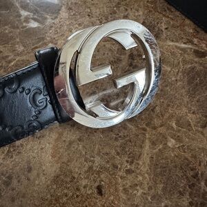 Gucci Black Leather Belt